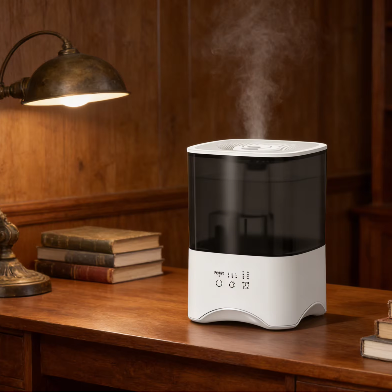 Modern Touch Control Humidistat Humidifier with Hotel Use Sleep-Friendly Quiet Nighttime Operation
