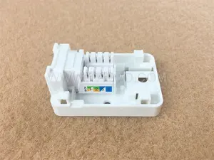 RJ45 8P8C UTP CAT5E AP Style Kotak Pasang Permukaan Koneksi Jaringan 1-Port