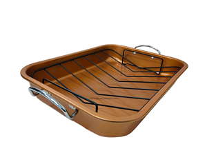 وصول جديد مقلاة تحميص غير لاصقة ثقيلة غير لاصقة مع رف محمصة تركيا غير لاصقة - Product Image 3