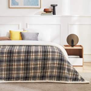 Logo personnalisé Vente en gros <span class=keywords><strong>Couverture</strong></span> réversible en peluche brodée en polyester pour adultes Autre Sherpa <span class=keywords><strong>Couverture</strong></span> jetable en flanelle polaire - Product Image 4