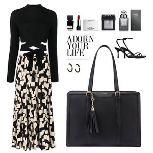 LOVEVOOK批发时尚学校肩包工作商务旅行15.6 17英寸笔记本电脑手提袋女公文包2pcs手提袋套装 - Product Image 5