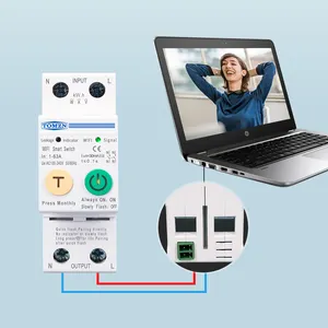 63A smart life Einphasen-WIFI-Smart-Switch-Energie zähler Kwh Mess überwachung Leistungsschalter-Timer-Relais MCB TUYA