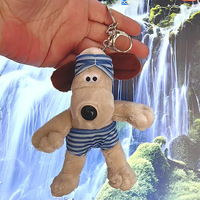 Porte-clés personnalisé en peluche douce pour chien, mignon animal de dessin animé, chiot, avec nœud papillon, breloque de sac, idéal pour cadeau promotionnel