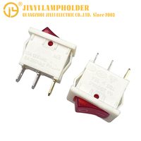Bagian tembaga 3Pin 6A 250VAC On /Off saklar Rocker tombol start tekan klip sakelar lampu meja lampu ruang tamu