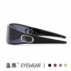 D Brand Headband Sunglasses For Women <b>Black</b> <b>Frame</b> PC Lens UV400 Protection One Piece Design - Product Image 3