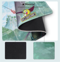 Tapis de souris imprimé haute résolution personnalisé, pliable, anti-rayures, impression par transfert thermique, pour utilisation sur table de jeu, tapis de combat