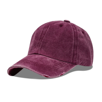 Gorra de Béisbol Estilo Polo de Alta Calidad, 6 Paneles, Algodón, Vintage, Retro, Desgastada, Lisa, de Mezclilla Lavada