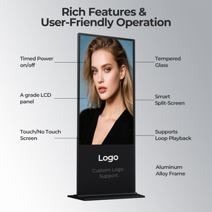 Kiosco Digital con Pantalla LCD de 85 Pulgadas, Legible Bajo la Luz Solar, Portátil, con Sistema Android, Plegable, Señalización Digital Independiente - Product Image 5