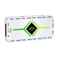 QiuzAim 5V 3 broches ARGB Hub avec contrôleur de ventilateur PWM à distance sans fil pour la synchronisation de la carte mère et l'éclairage du châssis de bureau