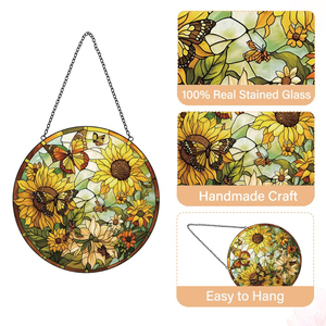 Bướm hướng dương cửa sổ trang trí treo kính màu Sun Catcher trang trí - Product Image 2