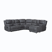 Canapé sectionnel inclinable en tissu technique en forme de L avec massage et éclairage LED, mobilier de salon