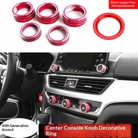 Perilla Decorativa de Aleación de Aluminio para el Sistema de Aire Acondicionado y Audio del Accord de 10ª Generación, Encendido con un Toque