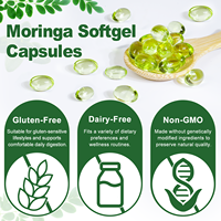 Acentiallaabs kapsul makanan berbasis tanaman Moringa daun kapsul hijau makanan super kapsul minyak Moringa membantu untuk mendukung kesehatan sehari-hari