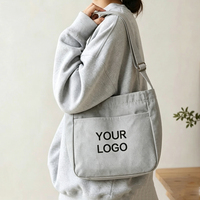 Sac bandoulière en toile brodée personnalisée, multi-poches, réutilisable, magnifique sac de courses, sangle à détails fins
