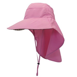 Summer Wide Brim Fisherman Hat Pink Quick Drying Breathable Unisex Outdoor Sun Protection Hat Solid Color - Product Image 4