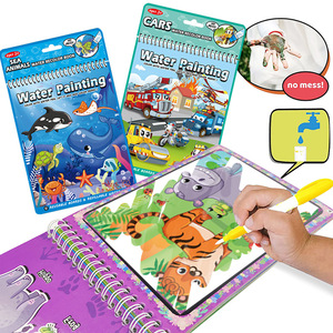 Cartes de dessin à l'<span class=keywords><strong>eau</strong></span> magiques, Jouet de gribouillage pour dessiner sur l'<span class=keywords><strong>eau</strong></span>, Livre de coloriage et de peinture à l'<span class=keywords><strong>eau</strong></span>, Pages de gribouillage sur toile - Product Image 2