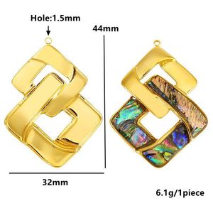 Pendentif en acier inoxydable en forme de lune, cœur et fer à cheval, porte-bonheur, composants de bijoux DIY pour colliers et boucles d'oreilles, vente en gros - Product Image 2