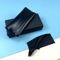 Nouvel étui à lunettes personnalisé fait main, durable, portable, en PVC souple et cuir épais, de haute qualité