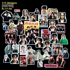 Pegatina <span class=keywords><strong>del</strong></span> 5º <span class=keywords><strong>Álbum</strong></span> ARIRANG de KPOP BT Idol World Tour, V JungKook JK J-hope JIN RM INS, Papel Decorativo para Equipaje y Decoración <span class=keywords><strong>del</strong></span> Hogar - Product Image 2