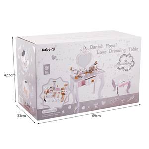 En gros Coiffeuse en bois pour enfants avec coffret <span class=keywords><strong>de</strong></span> cosmétiques <span class=keywords><strong>et</strong></span> boîte à bijoux, jouet <span class=keywords><strong>de</strong></span> jeu d'imitation familial - Product Image 6