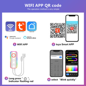 Lampe de table intelligente à commande par application, variateur tactile, lampe de bureau à changement de couleur, veilleuse USB, ambiance, décoration pour setup gaming, LED Art Déco - Product Image 3