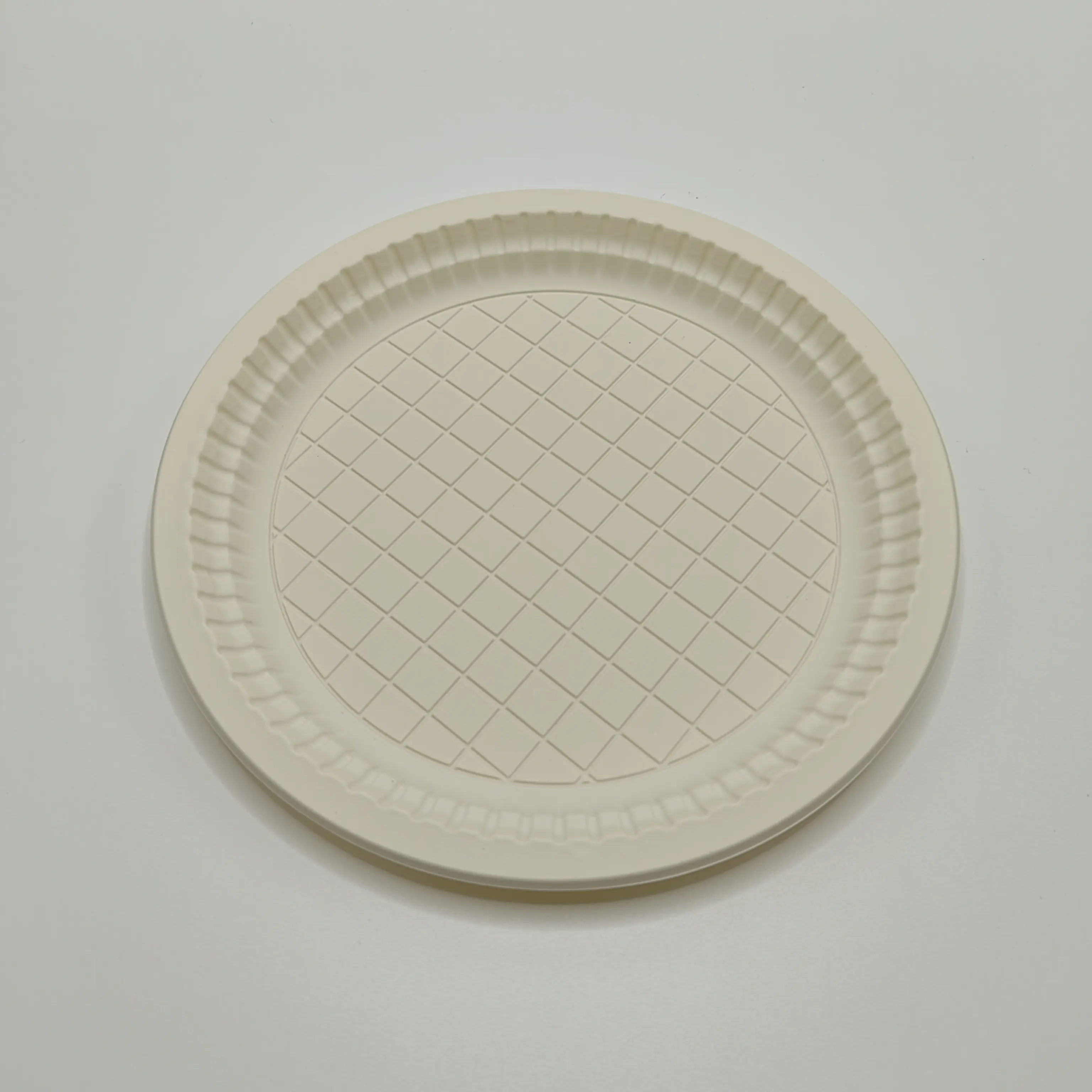 9 "customizável placas redondas do papel Compostable descartável do amido de milho Greaseproof e Microwavable 9 polegadas