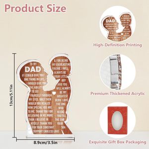 MAMAGIFTREE Regalo de San Valentín <span class=keywords><strong>y</strong></span> Cumpleaños para Papá - Placa Acrílica con Diseño de Corazones <span class=keywords><strong>y</strong></span> Amor Infinito, Decoración de Escritorio para el Mejor Papá del Mundo - Product Image 3