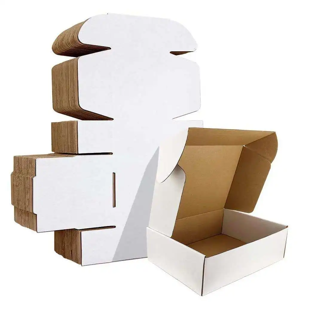 Logotipo personalizado Eco E Flauta Papel de cartón corrugado Embalaje grande Caja de correo de envío