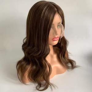 Kulit sutra Topper Wig medis untuk pasien kanker rambut manusia dasar silikon - Product Image 1