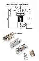 Vente en gros Nouveau RV Accessoires Modification Boucle de verrouillage Yacht Maison Cabinet Porte Tiroir Serrure cachée Armoire externe Tiroir Loquet
