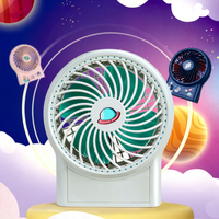Mini-refroidisseur portable, thème astronaute, rechargeable USB, ventilateur de table portatif, mignon, pour extérieur, voiture, usage domestique, sur batterie