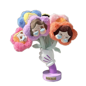 Venta caliente lindo suave llanto-bebé peluche flores muñecas Kawaii llorando bebé peluche juguete ramo San Valentín PP - Product Image 1