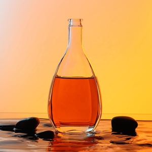 Emballage en verre pour bouteille de vin en verre de 750 ml, bouteille de whisky/vodka de 700 ml, bouteille de jus de fruits/liqueur de 375 ml, surface personnalisée avec bouchon - Product Image 3