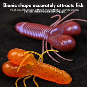 10 leurres souples vibrants en forme d'écrevisse à coulée lente 4g/6g pour la pêche au bar, au snakehead et au panfish – Leurres de pêche en eau douce ultra-réalistes - Product Image 5
