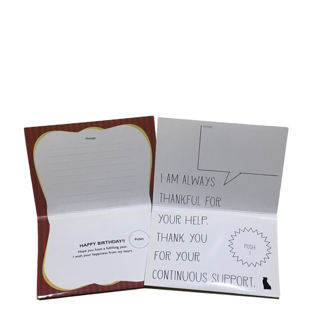 Gift Pre-recorded Message Greeting Card with Sound