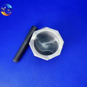 ชุดครกและสากหินอาเกตแข็ง ขนาดเส้นผ่านศูนย์กลางภายใน ทำจากหินอาเกตธรรมชาติ ขัดเงา สีเทา ความจุสูง สำหรับบด - Product Image 3