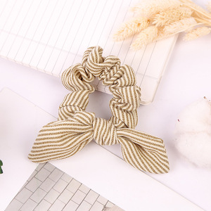 ربطات شعر شريطية للنساء والفتيات ربطات شعر مرنة مع قوس وأذن أرنب وممزقة حامل ذيل حصان إكسسوارات مصنوعة من المطاط - Product Image 6