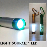 Porte-clés LED télescopique en alliage d'aluminium Mini lanterne de poche
