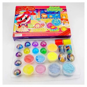 TOYSRUNNER Diy Crystal Activator Ingredients Slime Fluffy Advent Calendar Lickers Ball <b>Putty</b> Sand Water Slime - Product Image 2