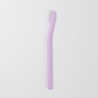 Tondeuse à sourcils portable de voyage, rasoir léger avec manche en fer blanc, outil de façonnage des sourcils et d'épilation du visage