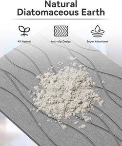 แผ่นรองอาบน้ำดีไซน์ใหม่ แข็งแรง ทนทาน ซึมซับน้ำได้ดี แห้งเร็ว ผลิตจากดินไดอะตอมไมต์ ผลิตด้วยเครื่องจักร - Product Image 5