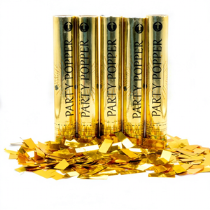 Popper di Lusso Personalizzato per Matrimoni - Esterno Oro Rosa con <span class=keywords><strong>Coriandoli</strong></span> Dorati, Popper Biodegradabile per Decorazioni Nuziali Romantiche - Product Image 1