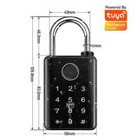 Cadenas intelligent étanche Tuya App en alliage de zinc, antivol électronique avec reconnaissance d'empreintes digitales pour porte, bagages et valises
