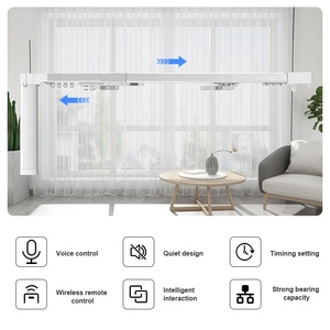 Điện điều khiển từ xa Rèm dọc Rèm hệ thống, rèm Kính thiên văn bài hát có thể điều chỉnh chiều dài 180-300cm - Product Image 5