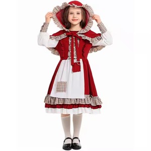 Costume da Cappuccetto Rosso per Bambine, Abito per Carnevale e Feste a Tema <span class=keywords><strong>TV</strong></span> e Cinema, in Poliestere, per Mardi Gras - Product Image 4