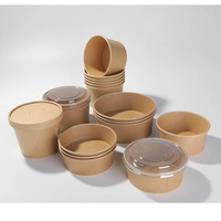 Bol en papier emballage alimentaire jetable kraft 32oz tasse à soupe soupe et marmites tasse en papier