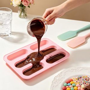 6 Cavity Rectangular Shape Cake Maker LFGB Platinum Non <b>Stick</b> BPA Free <b>Silicone</b> Cake Pastry Biscuit Molds - Product Image 6