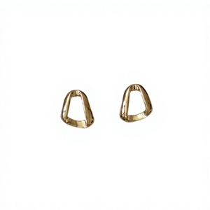 Pendientes Triangulares Estereoscópicos de Oro Puro de 9K, Novedad 2021, Joyería de Moda para Compromisos, Aniversarios y Fiestas - Kj438 - Product Image 1