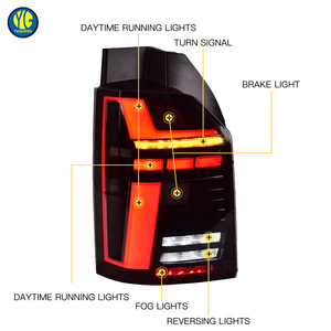 YU GUANG per Volkswagen Multivan T6.1 <span class=keywords><strong>Caravelle</strong></span> 2016-2019 luce posteriore LED luce posteriore luce posteriore LED fanale posteriore ricambi Auto - Product Image 4