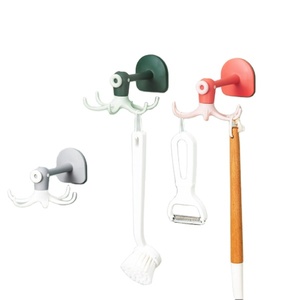 Rotary Hook-free Punch-free Kitchen Spatula Spoon Multi-functional Storage Rack Creative Home Wall Hanging Sticky Hanger